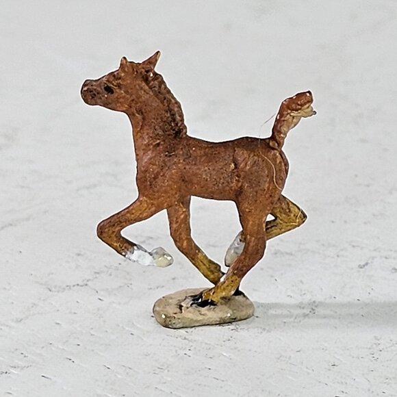 Custom Micro Mini Pewter Foal Sculpture By Maggie Bennett Signed By Artist - Picture 8 of 11